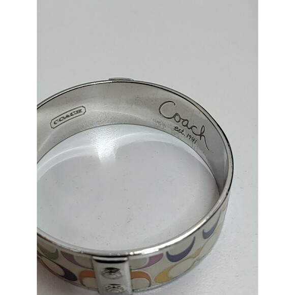 Coach Multicolor Signature C Statement Bangle Bracelet - Picture 6 of 6